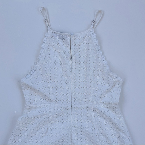 Lulu's White Let Your Heart Go Eyelet Mini Dress Size Large - Picture 7 of 9